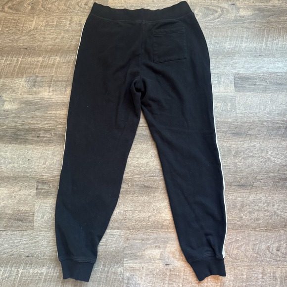 Men's Lauren Ralph Lauren Black Label Jogger Sweatpants Black and White Sz Small - Picture 2 of 9